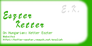 eszter ketter business card